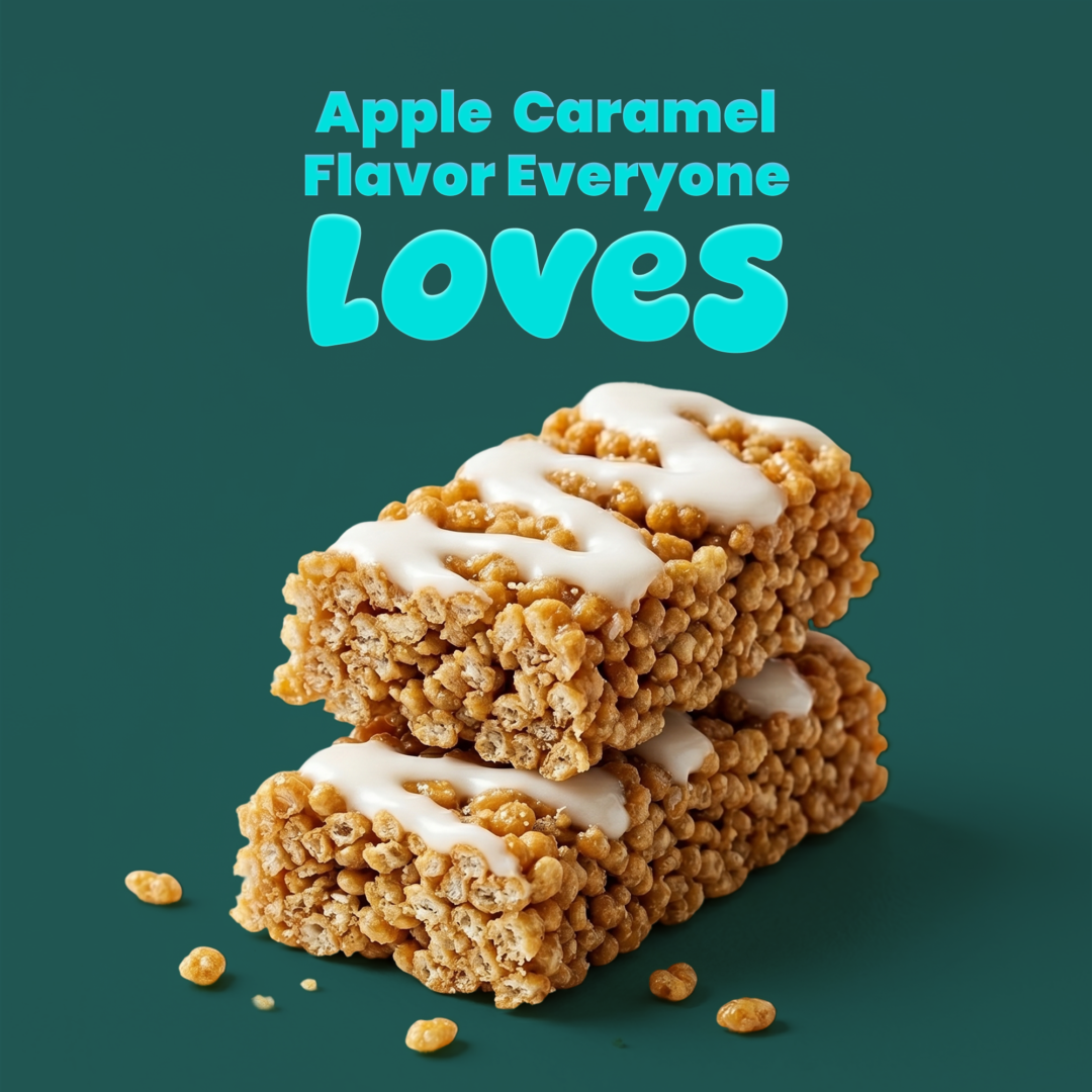 Taiyo Munch Apple Caramel Allergen-Free Protein Bars (12 Bars) | Gluten-Free, Vegan, Kosher, Top 9 Allergen Free, School-Safe Snack