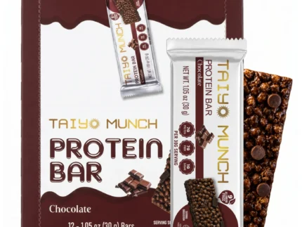 Taiyo Munch Chocolate Allergen-Free Protein Bars (12 Bars) | Gluten-Free, Vegan, Top 9 Allergen Free, Kosher